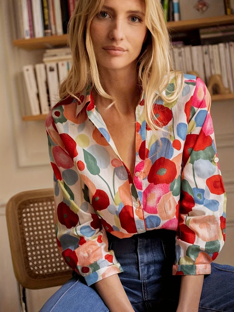 Frieda | Kunstvolle Knopfbluse