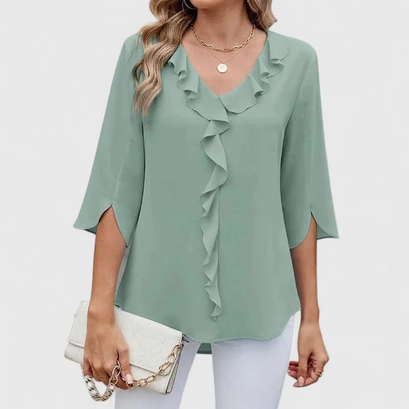 Theresa | Elegante Volant-Bluse