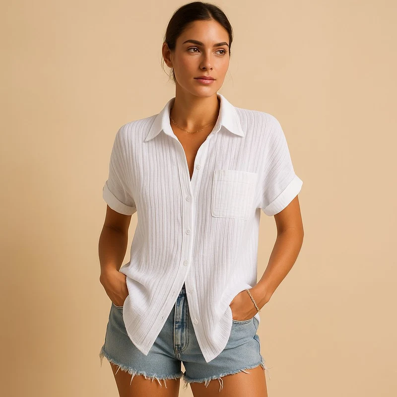Victoria | Leichte Kurzarm-Bluse