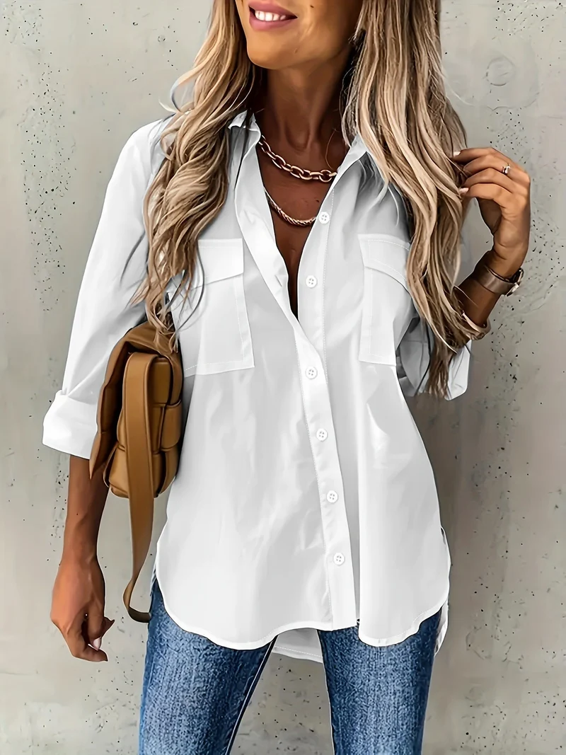 Pauline | Elegante strukturierte Büro-Bluse