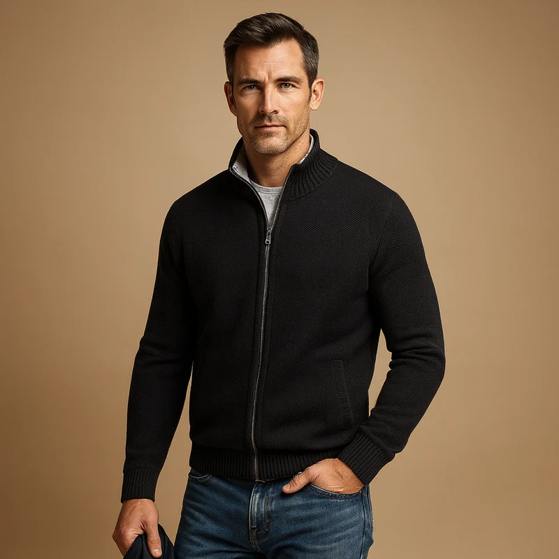 Frank | Herren Strick Reissverschluss Pullover