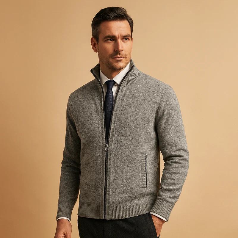 Frank | Herren Strick Reissverschluss Pullover