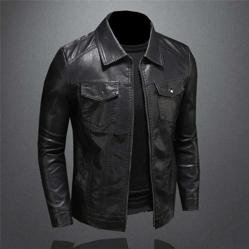 Elias | Herren Casual Biker-Reissverschlussjacke