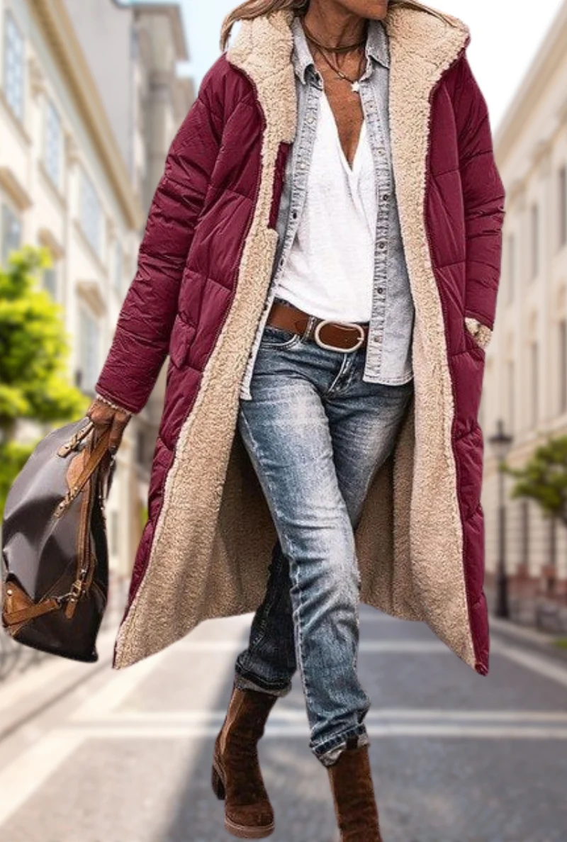 Sophie | Damen Gepolsterte Kapuze Herbstjacke