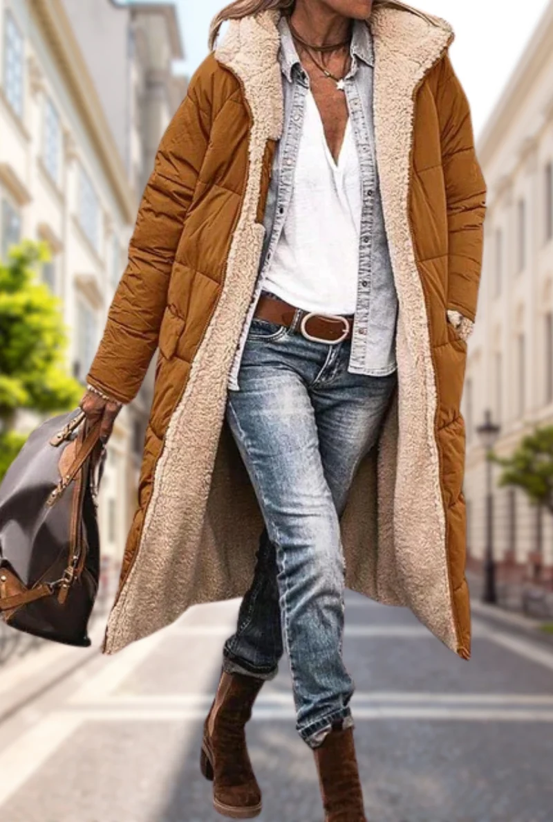 Sophie | Damen Gepolsterte Kapuze Herbstjacke