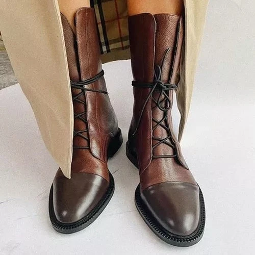 Silke | Damen Lässig Orthopädische Lederstiefel