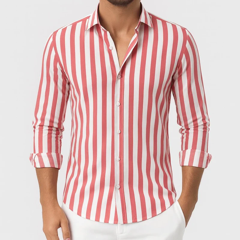 Uwe | Herren Casual Streifenhemd
