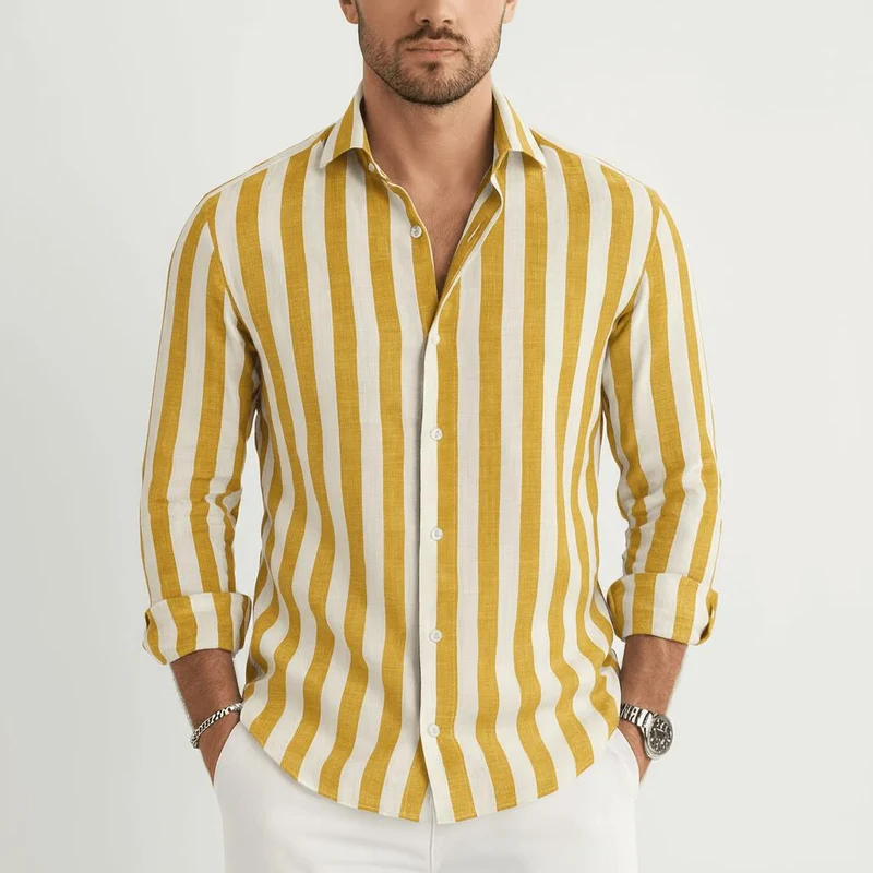 Uwe | Herren Casual Streifenhemd