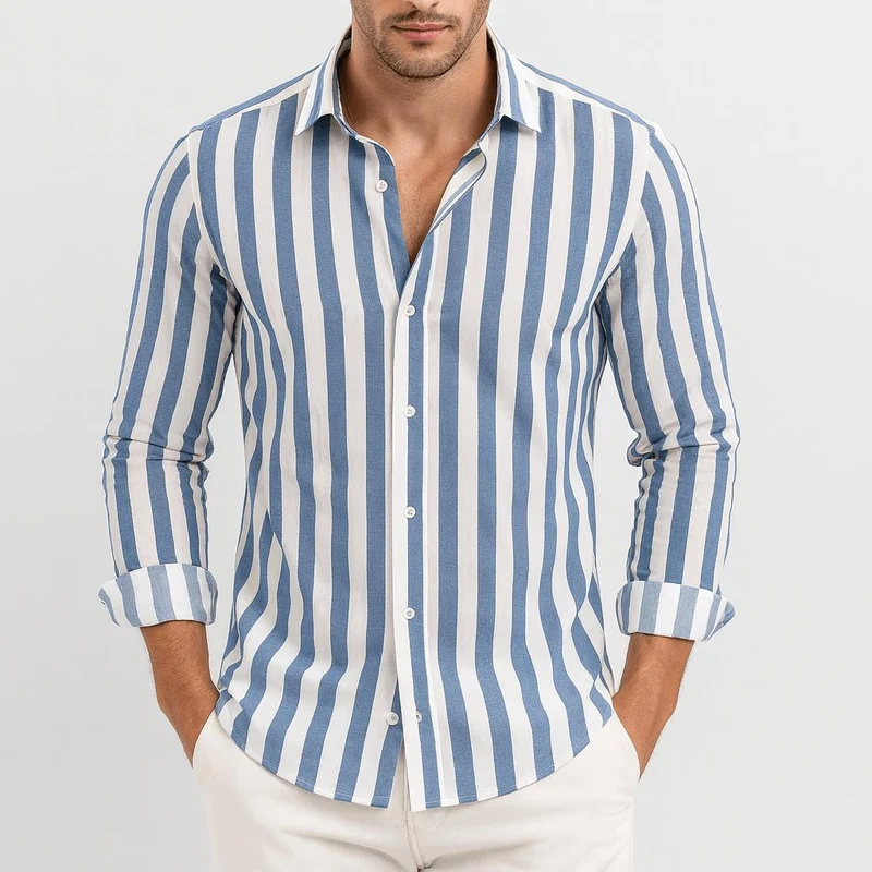 Uwe | Herren Casual Streifenhemd