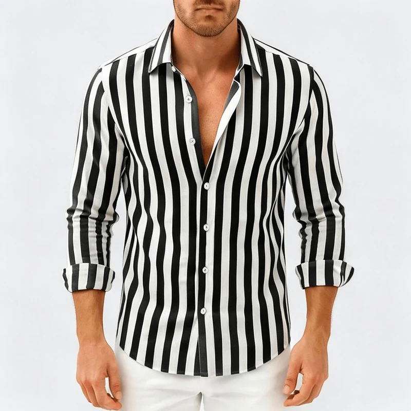 Uwe | Herren Casual Streifenhemd
