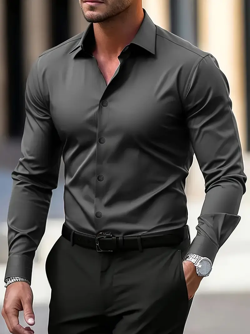 David | Herren Slim Fit Langarmhemd