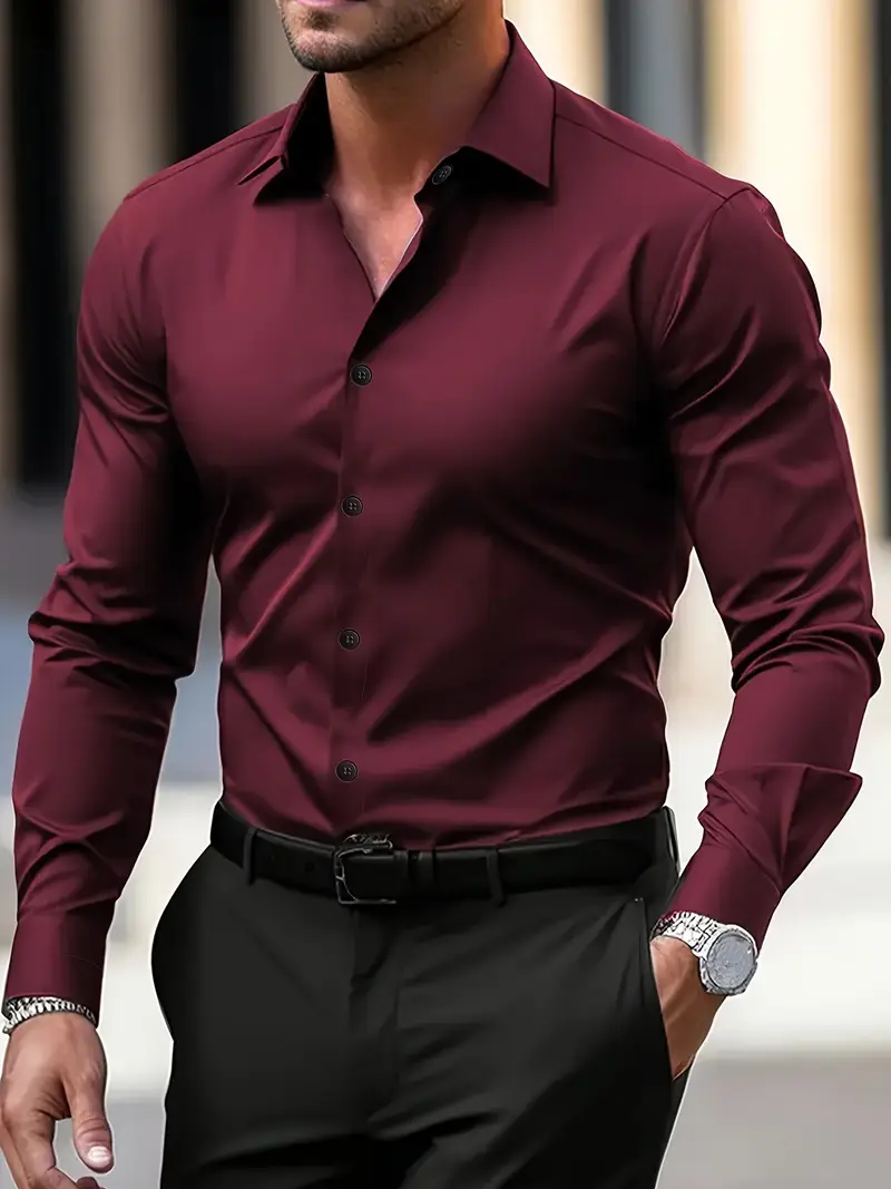 David | Herren Slim Fit Langarmhemd