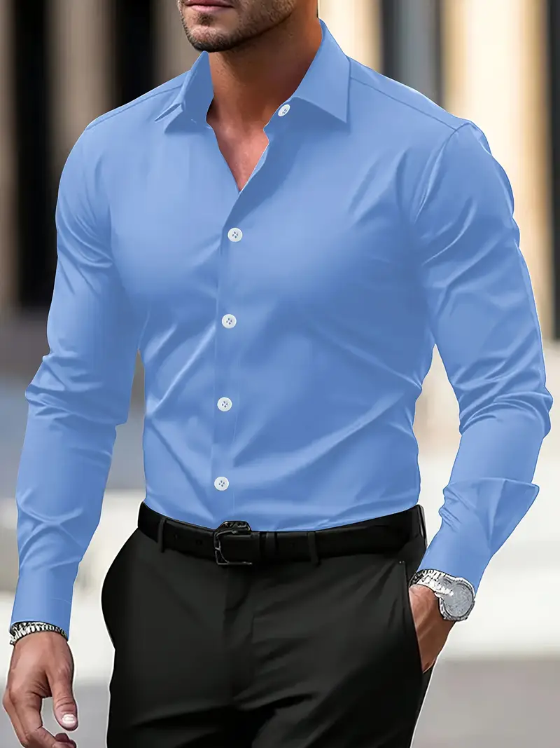 David | Herren Slim Fit Langarmhemd