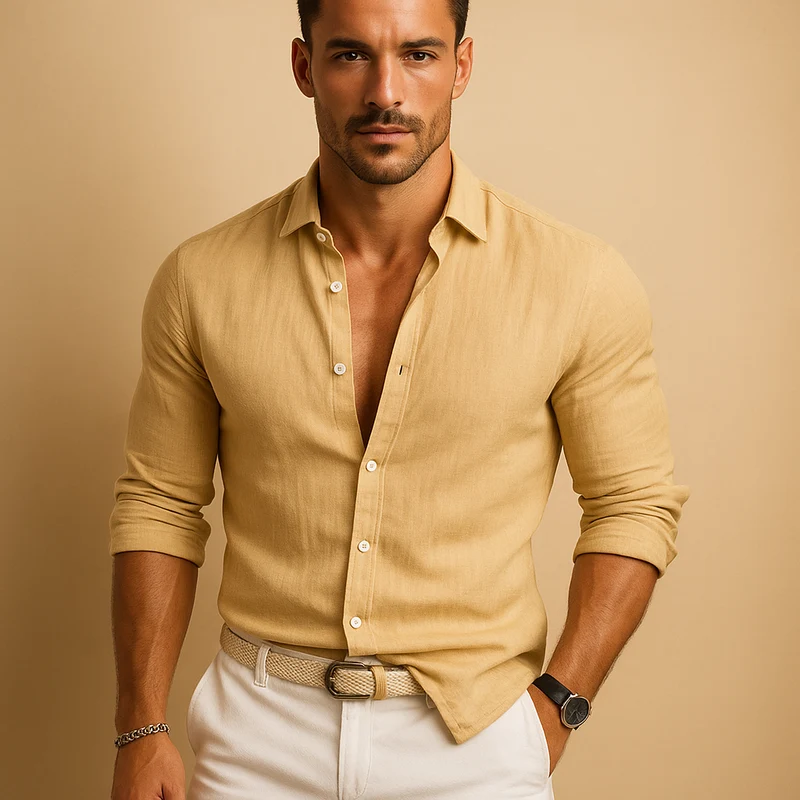 Niklas | Herren Leichtes Button Down Hemd