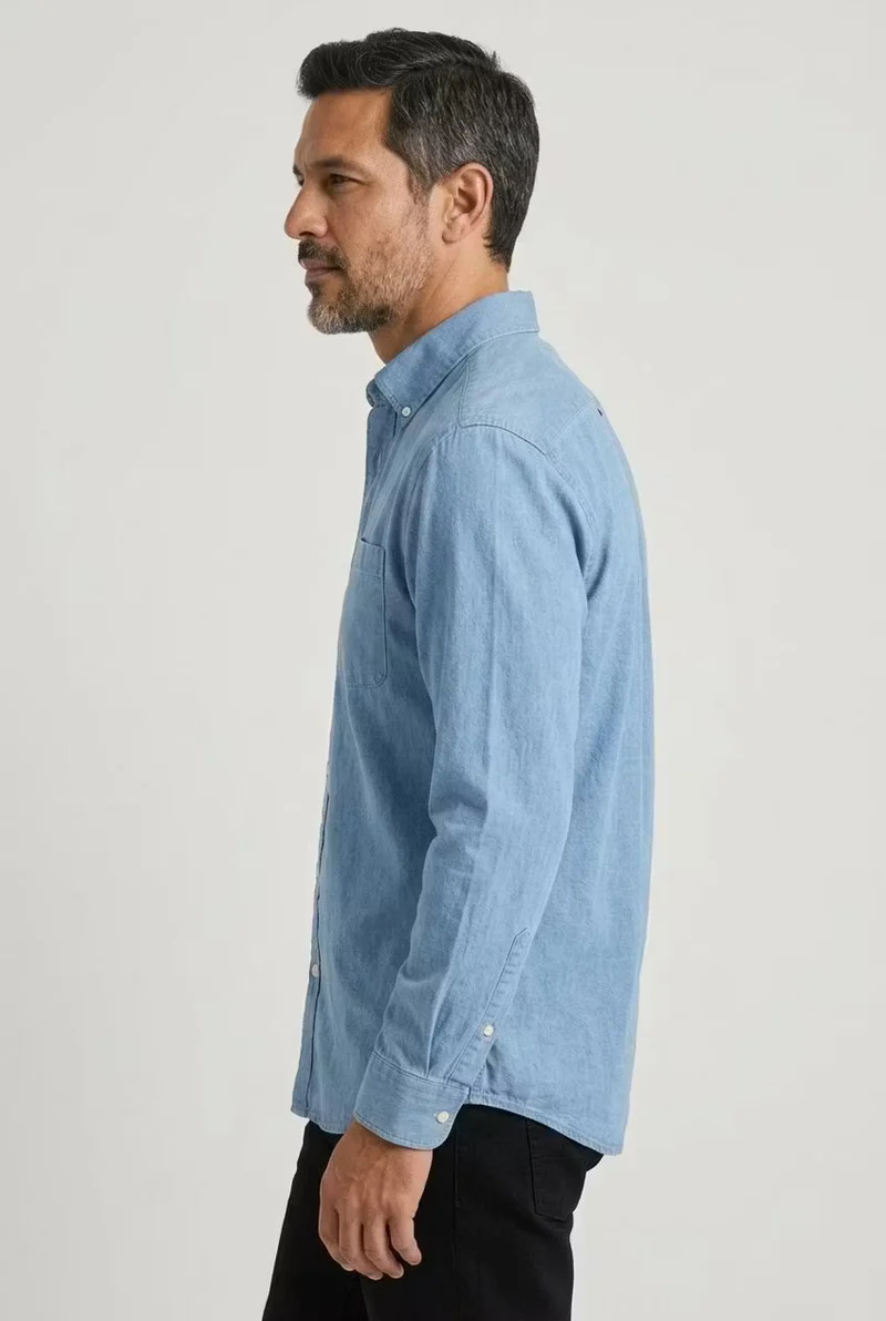 Andreas | Herren Washed Chambray Hemd