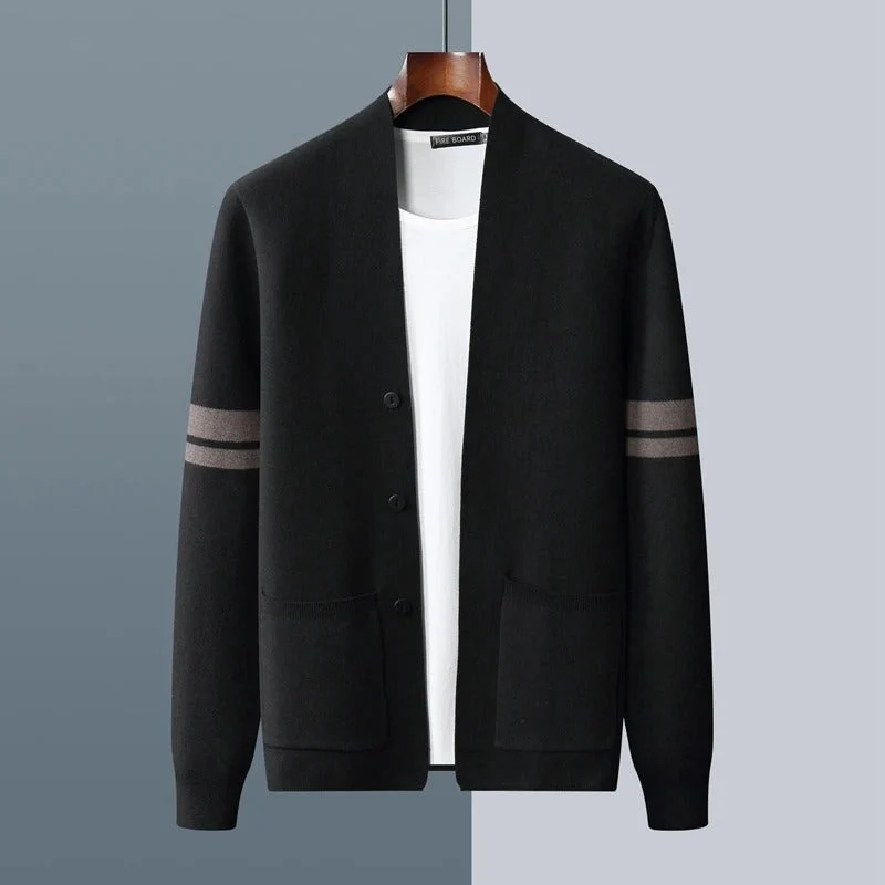 Tobias | Herren Taillierte Passform Strickjacke Pullover