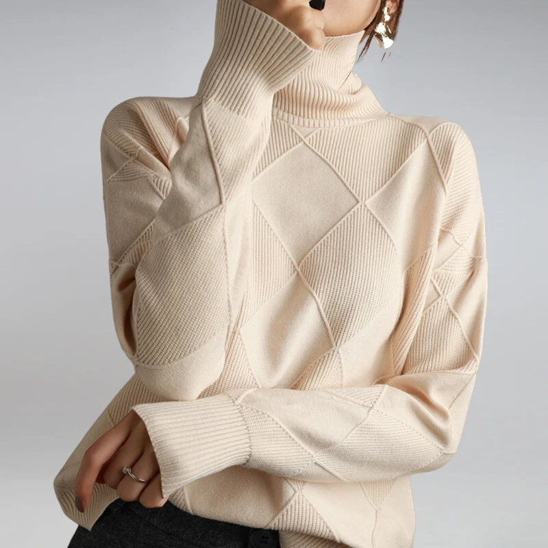 Miriam | Damen Strick Rollkragenpullover