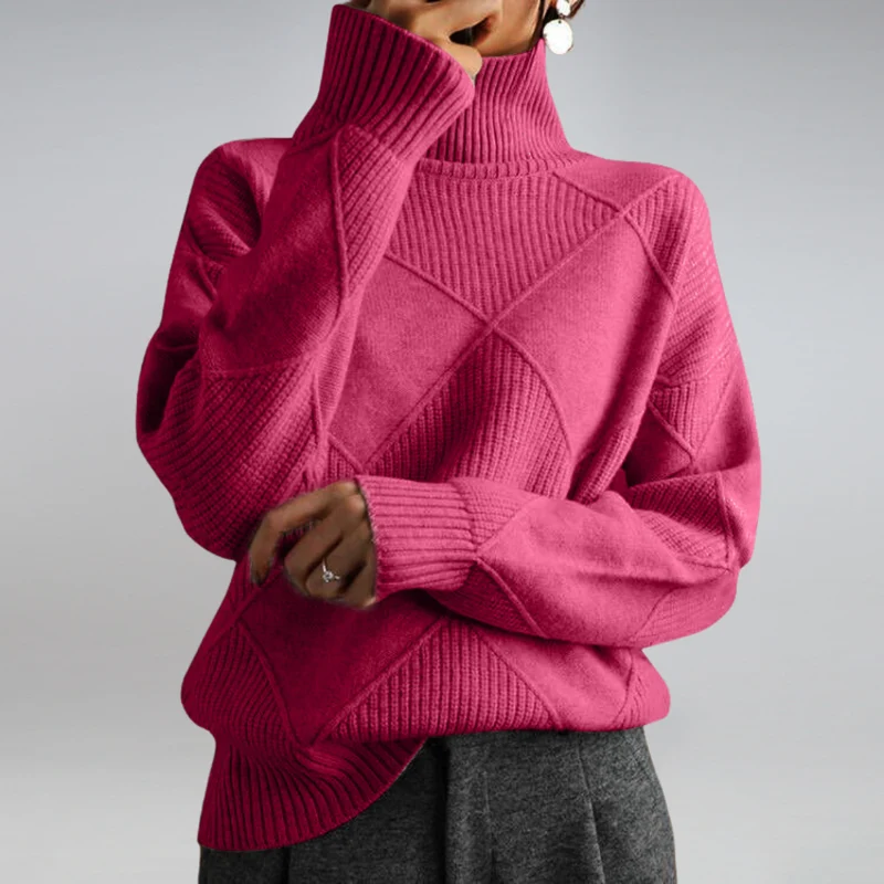 Miriam | Damen Strick Rollkragenpullover