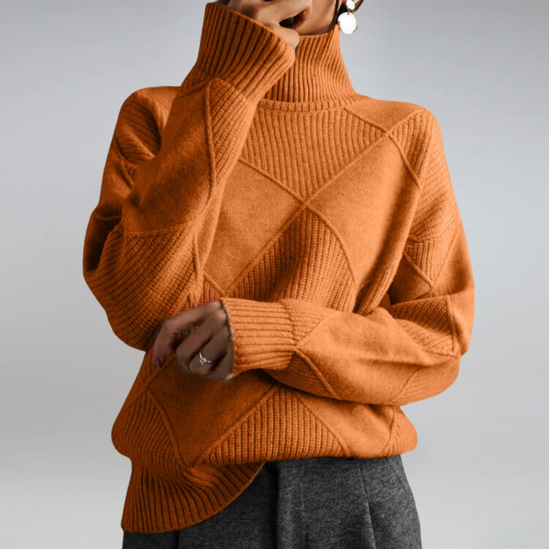 Miriam | Damen Strick Rollkragenpullover