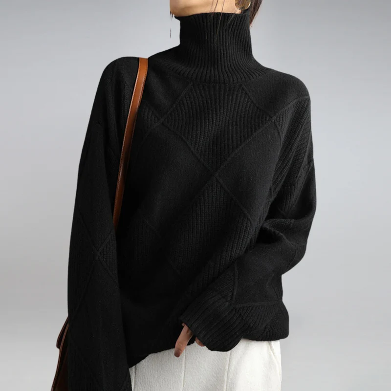Miriam | Damen Strick Rollkragenpullover