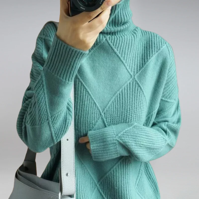 Miriam | Damen Strick Rollkragenpullover