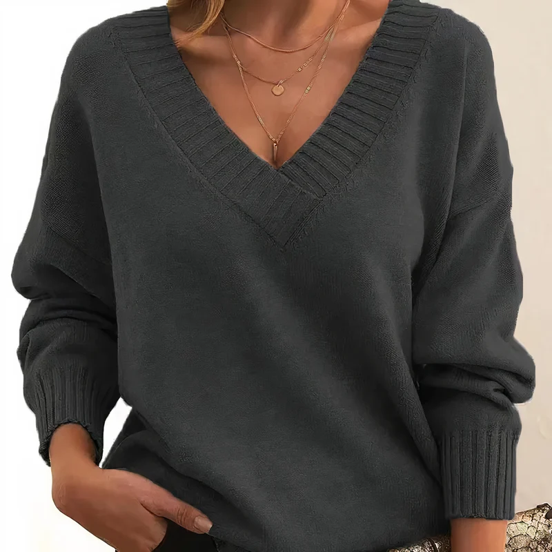 Sabine | Damen Kaschmir V-Ausschnitt Pullover