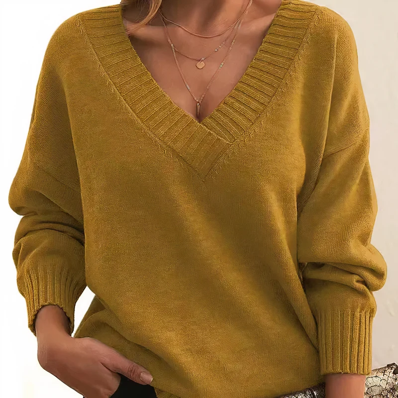 Sabine | Damen Kaschmir V-Ausschnitt Pullover