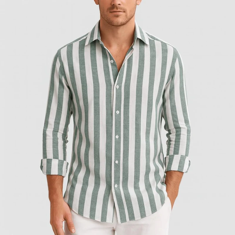 Scott | Herren Gestreiftes Button-Down Hemd