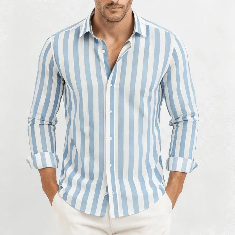 Scott | Herren Gestreiftes Button-Down Hemd