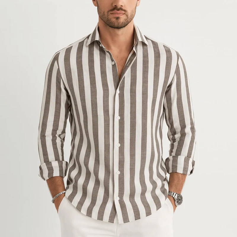 Scott | Herren Gestreiftes Button-Down Hemd