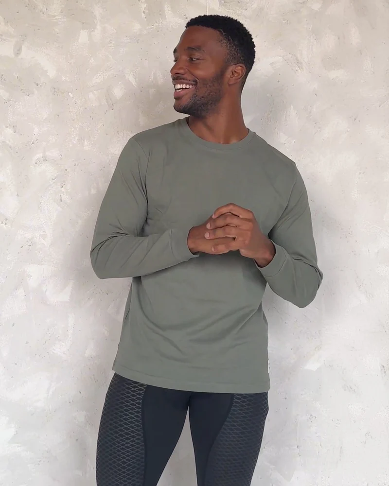 Eric | Herren Casual Slim Fit Langarm T-Shirt
