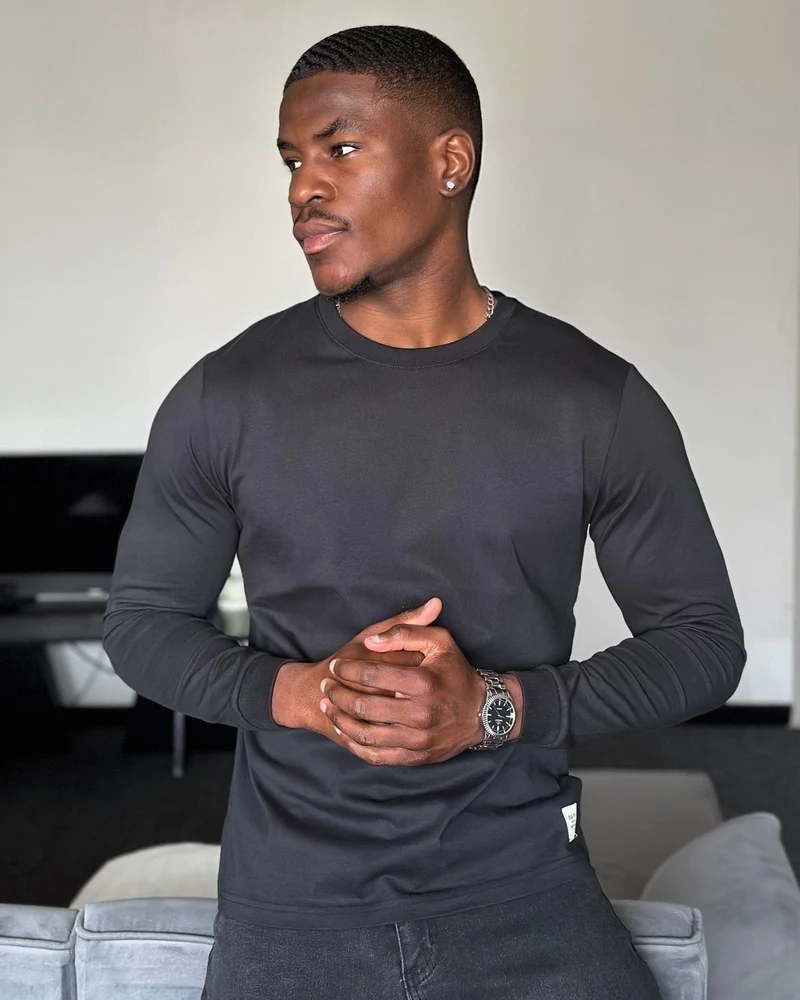 Eric | Herren Casual Slim Fit Langarm T-Shirt