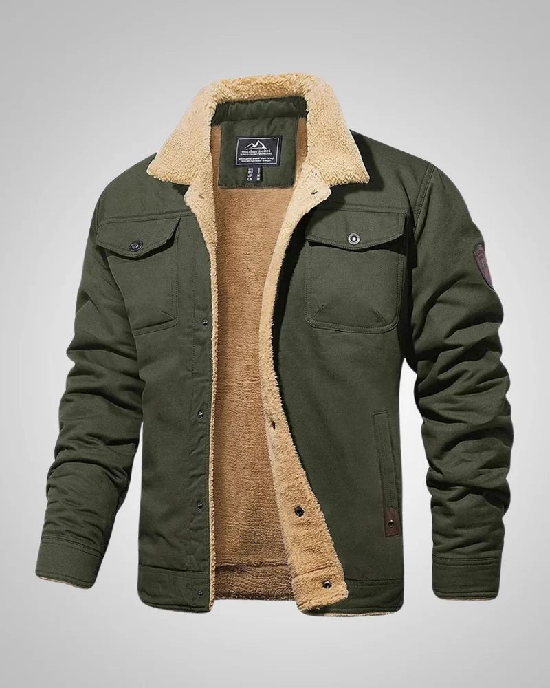 Kevin | Herren Gefütterte Knöpfen Jacke