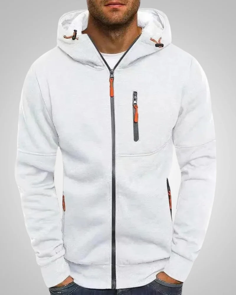 Andrew | Herren Legerer Taschen Zip-Hoodie