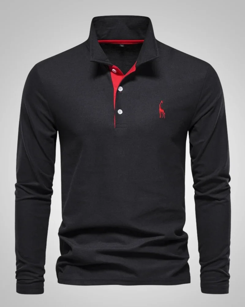 Paul | Herren Legeres Langen Ärmeln Poloshirt