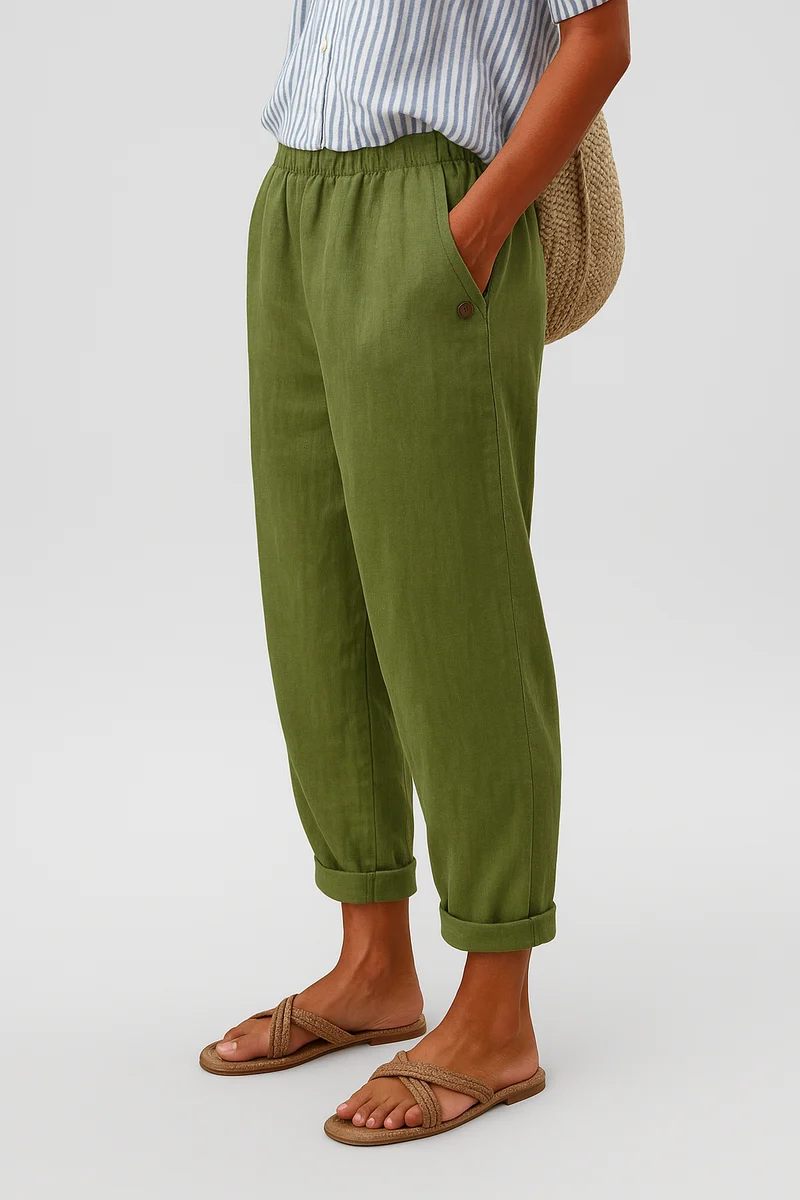 Lisa | Damen Casual Sommer Leinen Hosen