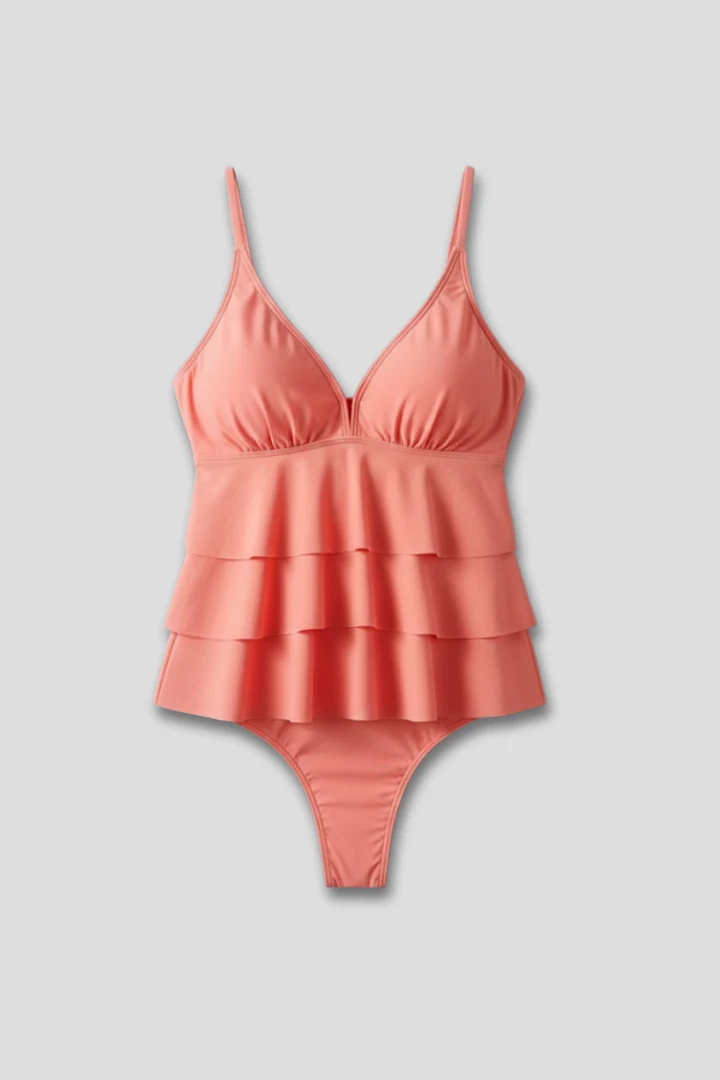 Laura | Damen V-Ausschnitt Tankini Badeanzug