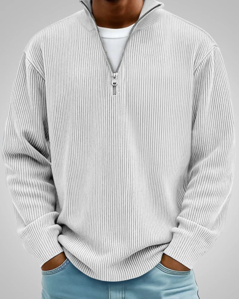 Richard | Herren Casual Half-Zip Strukturpullover