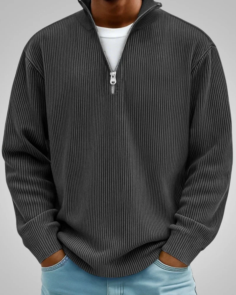 Richard | Herren Casual Half-Zip Strukturpullover