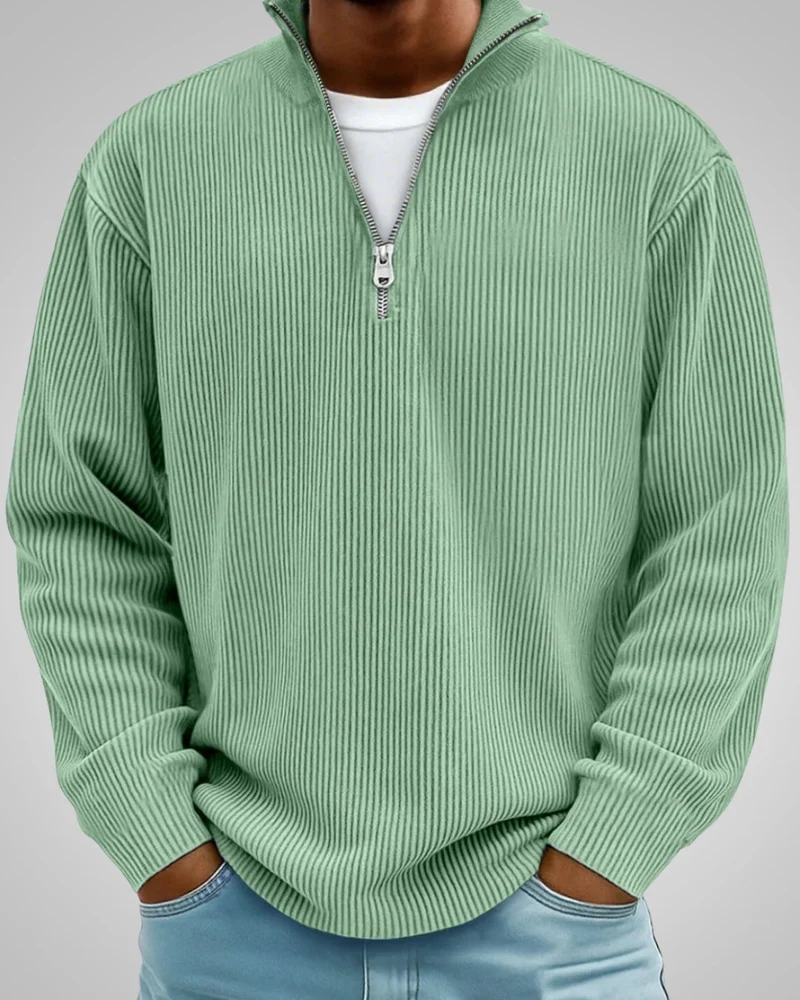 Richard | Herren Casual Half-Zip Strukturpullover