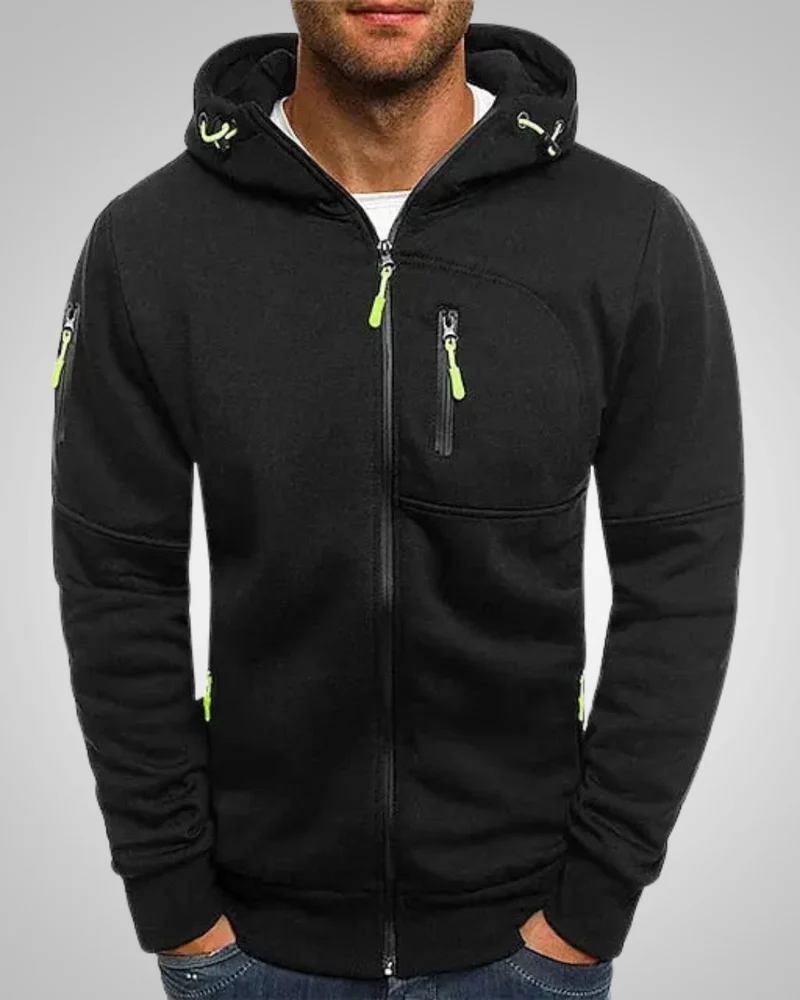 David | Herren Komfort Reißverschluss Hoodie