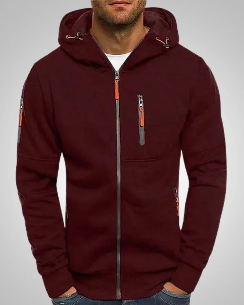 David | Herren Komfort Reißverschluss Hoodie