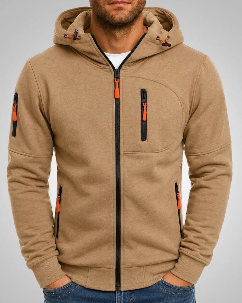 David | Herren Komfort Reißverschluss Hoodie