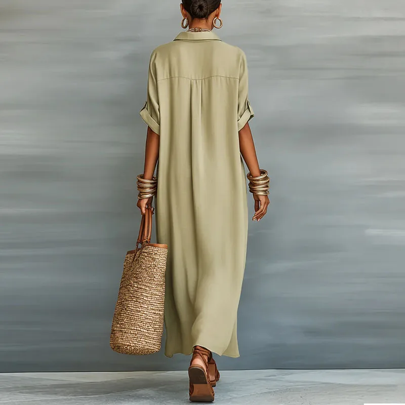Linda | Damen Lockere Passform Maxi Sonnenkleid