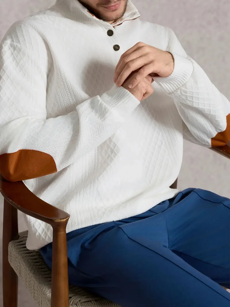 Moritz | Herren Casual Zopfmuster Regular Fit Pullover