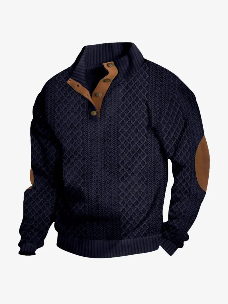 Moritz | Herren Casual Zopfmuster Regular Fit Pullover