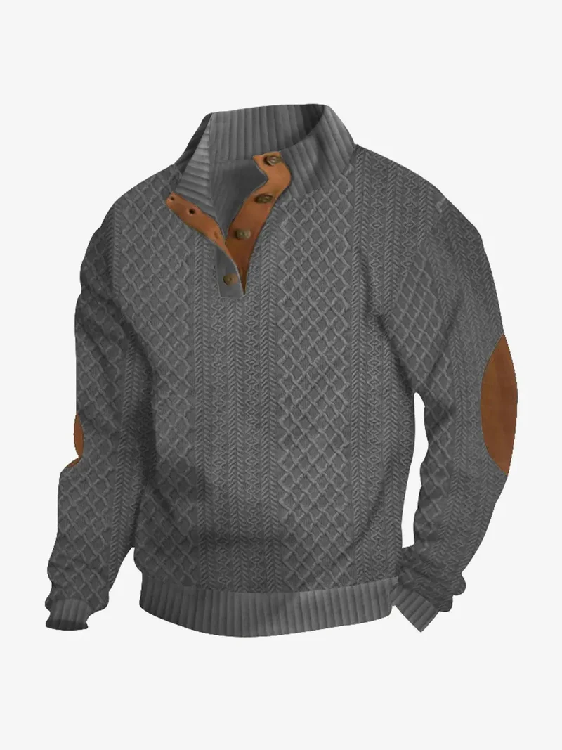 Moritz | Herren Casual Zopfmuster Regular Fit Pullover