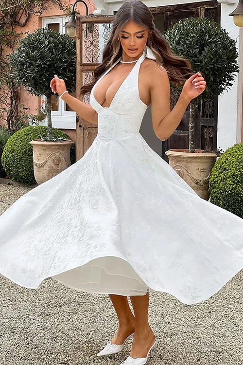 Lena | Damen Elegantes A-Linien Hochzeitsgast Kleid