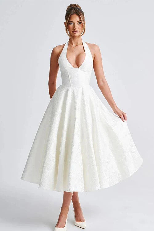 Lena | Damen Elegantes A-Linien Hochzeitsgast Kleid