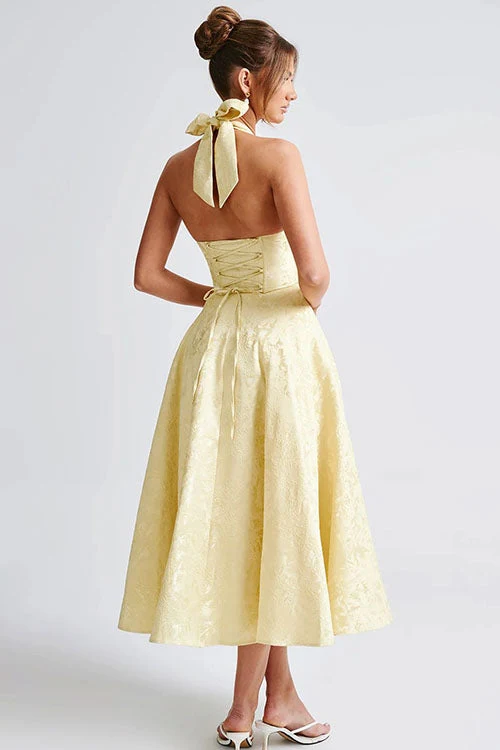 Lena | Damen Elegantes A-Linien Hochzeitsgast Kleid